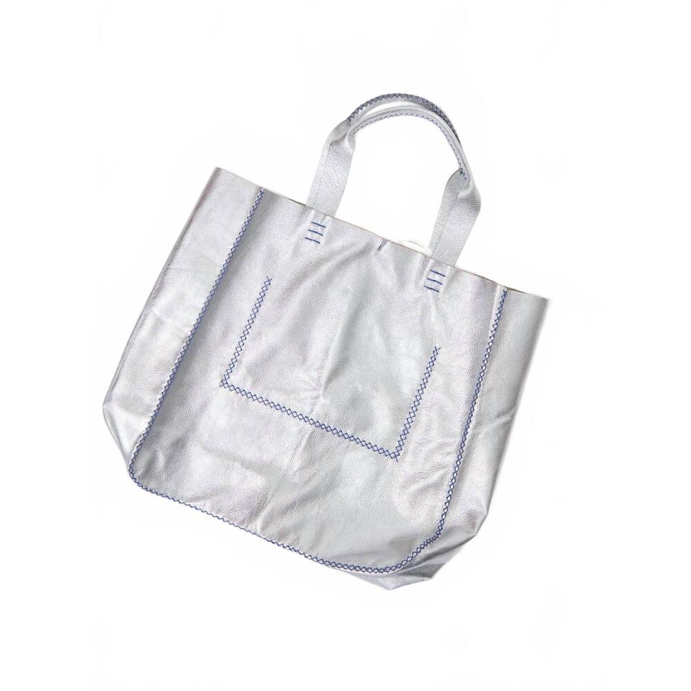 NEW VOLTA ATELIER women's ipanema tote in silver